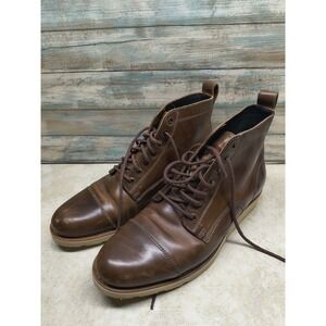 Helm Lou Boots Men's Size 10M Brown Leather Lace‎ Up Made In Brazil